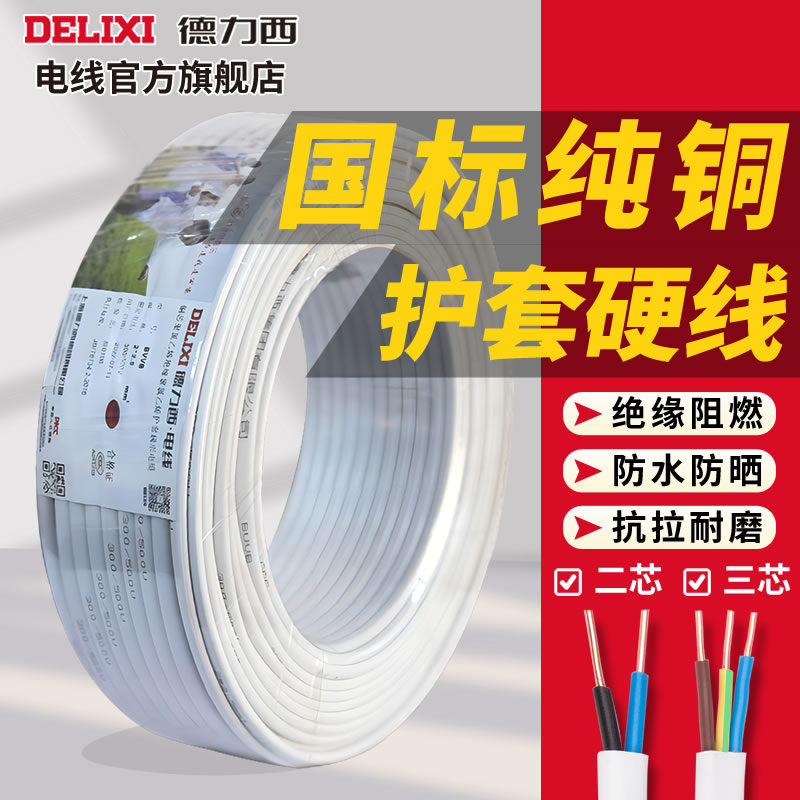 护套触痛电线德力西铜芯
