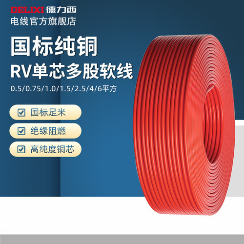 德力西RV国标纯铜100米