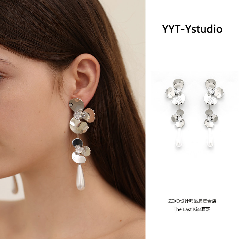 ZZXQ买手店YYT-Ystudio原创The Last Kiss耳环花朵高级感小众设计