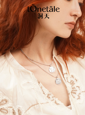 洞天TONETALE小马桑尼金币项链经典金币造型吊坠复古时尚日常百搭