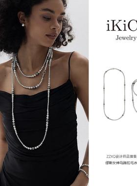 iKiCo缪斯女神系列马蹄扣珍珠项链毛衣链一款多戴2024秋冬新款女
