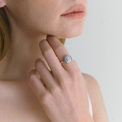 CINNLER“梦境浮菊”设计感小众925纯银戒指女高级感气质开口戒