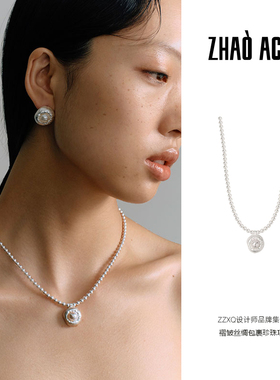 ZHAOACAP圆珠链复古项链新中式