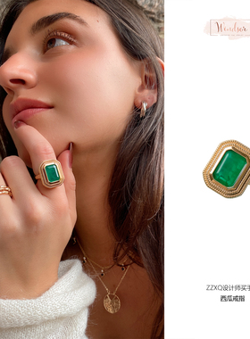 LHwindsor温莎珠宝Watermelon西瓜戒指锆石指环复古高级小众品牌