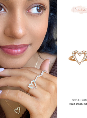 LHWINDSOR原创设计温莎珠宝心影戒指项链爱心形原创设计送女友礼