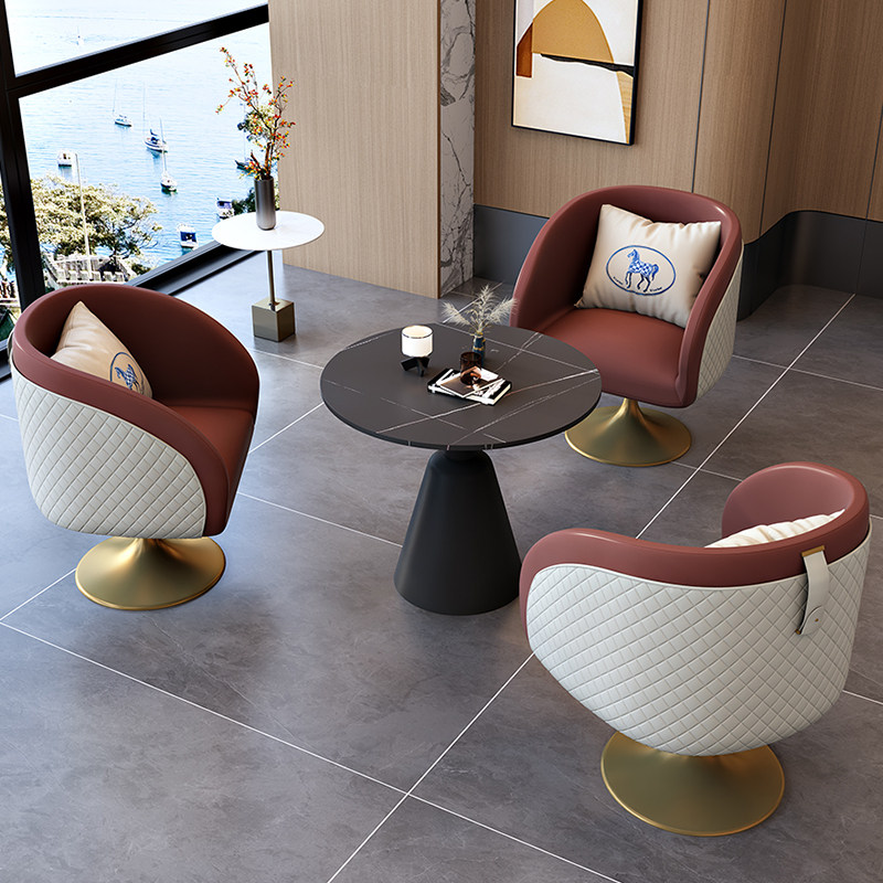 售楼处洽谈桌椅组合轻奢