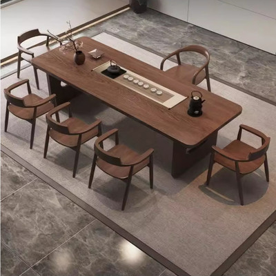 新中式实木茶桌轻奢简约