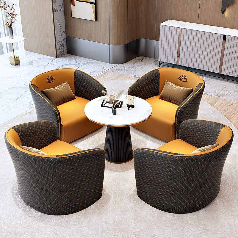 售楼处洽谈桌椅组合轻奢