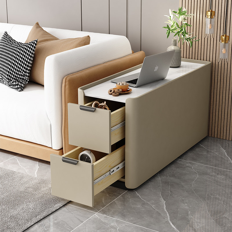 沙发边柜小型现代实木落地柜夹缝几高级感简约侧边边宽30超窄轻奢