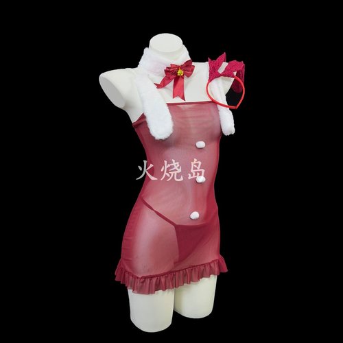 性感圣诞兔女郎透视包臀裙套装
