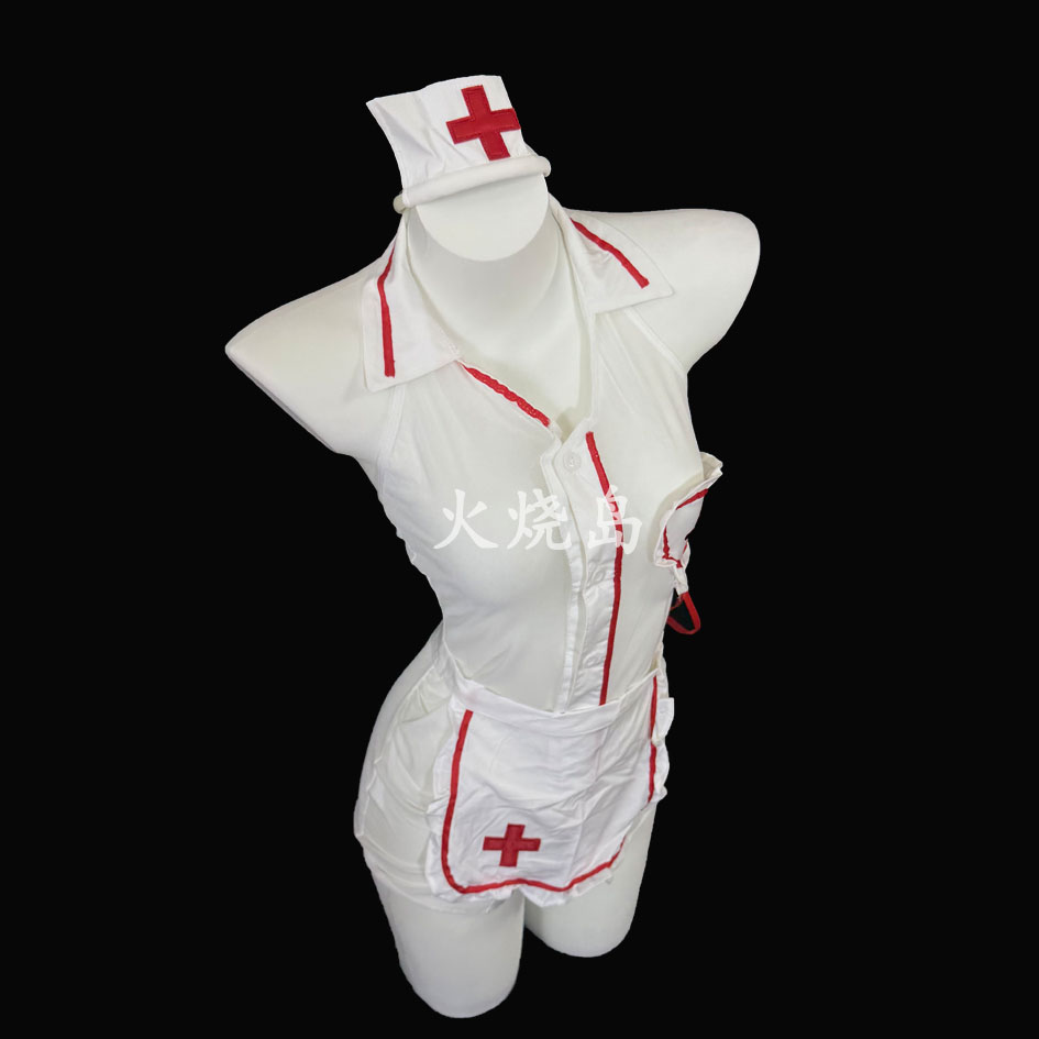 性感纯欲爱心透视网纱护士套装