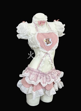 火烧岛 性感可爱小熊纯欲女仆套装