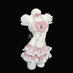 火烧岛 性感可爱小熊纯欲女仆套装