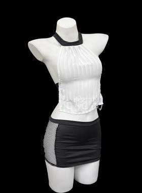 火烧岛 性感紧身纯欲小秘包臀裙套装