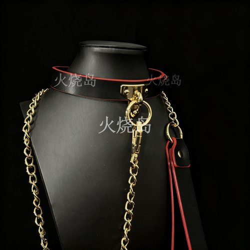 皮革项圈牵引绳高级感K9项链