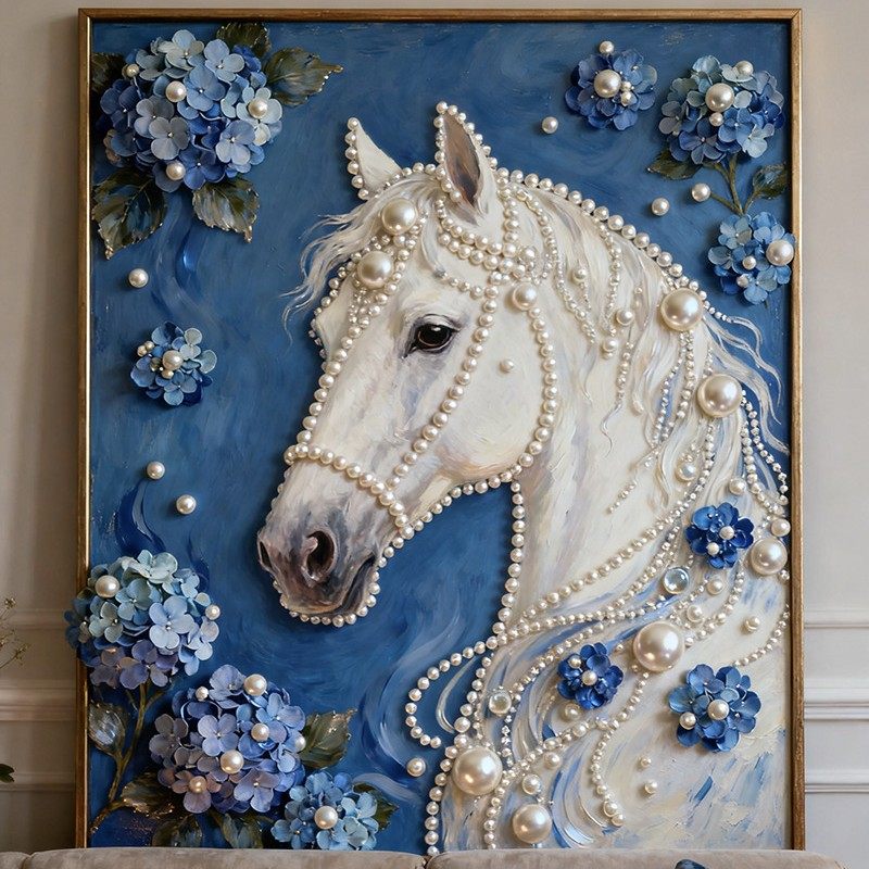 花卉珍珠装饰画手工diy制作材料包高级感小众轻奢艺术画礼物摆件,家居饰品,DIY/数字油画,淘宝优惠券,粉丝福利购,淘宝优惠卷