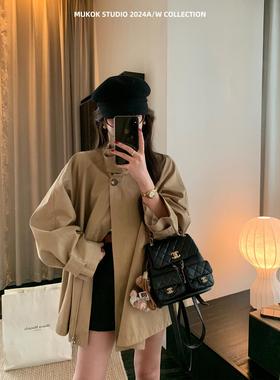 柏林傍晚~ 小个子英伦风新款外套女时尚气质中长款风衣