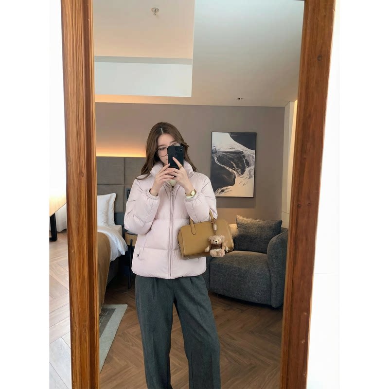 经典款90白鸭绒超柔无胆短款立领羽绒服小个子轻薄短外套