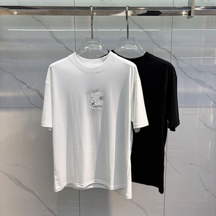2026夏季新款字母印花休闲圆领短袖T恤男士青年韩版流行宽松版型t