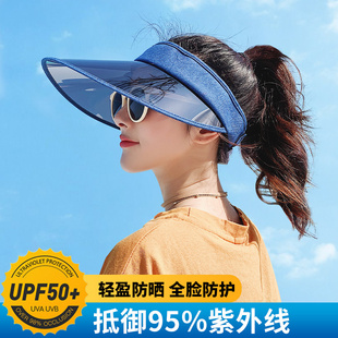 遮阳帽女夏季出行百搭防晒太阳帽韩版时尚潮流空顶帽夏天骑车挡脸