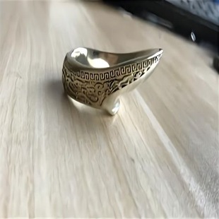 新射箭美猎扳指反曲传统蒙古拇指射法坡型弓箭黄铜护具配件坡扳指