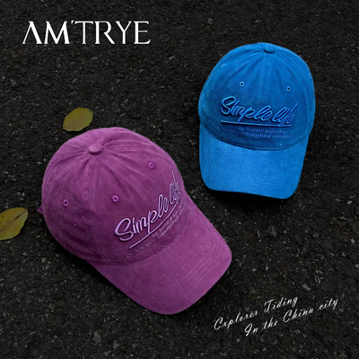 软顶刺绣鸭舌帽男款大头围显脸小