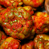 重庆涪陵特产传统五香风干榨菜头5斤脱水榨菜疙瘩圆形散装 榨菜头