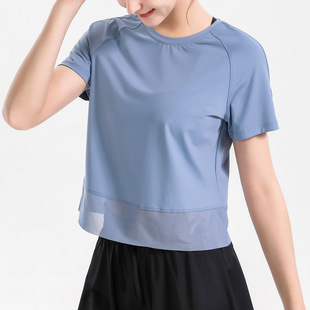 胖mm运动上衣女大码宽松速干瑜伽T恤跑步训练健身服短袖200斤