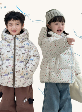 Bi8Bo儿童满印棉衣加厚2025深秋冬季卡通 31728