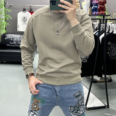 T恤破洞卫衣宽松百搭圆领打底衫 秋冬新款 男长袖 潮流帅气上衣t高货