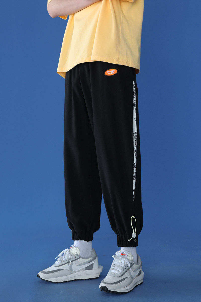 春季新款潮流大码宽松休闲运动裤裤哈伦束脚九分裤子男,男装休闲裤,电商C305A