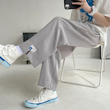 夏季新款冰丝垂感直筒小西裤男大码宽松休闲九分裤9831-P40控58，男装西裤，电商C305A