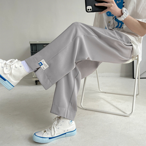 夏季新款冰丝垂感直筒小西裤男大码宽松休闲九分裤9831-P40控58，男装西裤，电商C305A