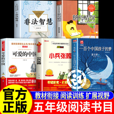 25秋五年级课外阅读全套一百个孩子的中国梦含穿越贺兰山可爱的中国非法智慧小兵张嘎慈母情深心灵的花园夜空中最亮的星四升五