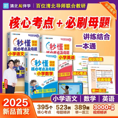 秒懂核心考点及母题小学语文数学英语视频讲透 秒懂语数英基础知识大盘点 小学核心考点掌握学习方法