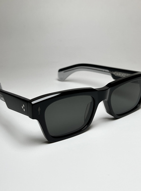 手工眼镜JMM ASHCROFT贵金属方形太阳镜男女同款厚板材墨镜UV400