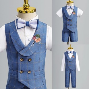 男童小主持人礼服演讲比赛服装儿童口才朗诵小西装套装钢琴演出服