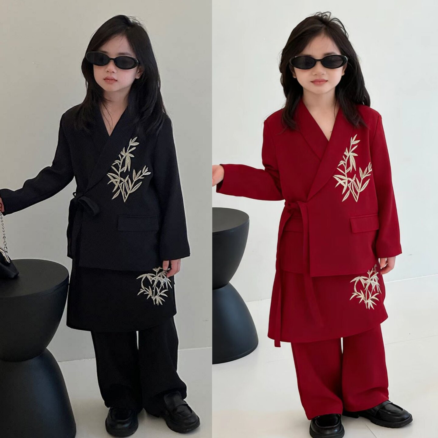 女童西装套装模特走秀西服
