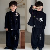 十岁生日礼服男孩演出服 高级感西服外套儿童中山装 男童小西装 套装