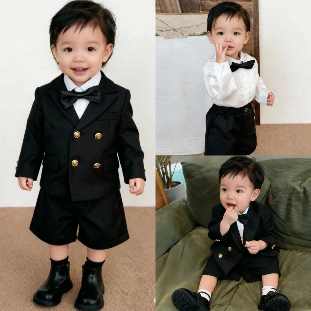 男童一周岁礼服男宝宝西装儿童生日宴衣服男孩小少爷西服套装夏季图片
