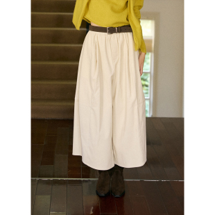 裤 BLUEerror 秋季 女显瘦保暖九分裤 子 宽松粗坑条纯棉灯芯绒阔腿裤