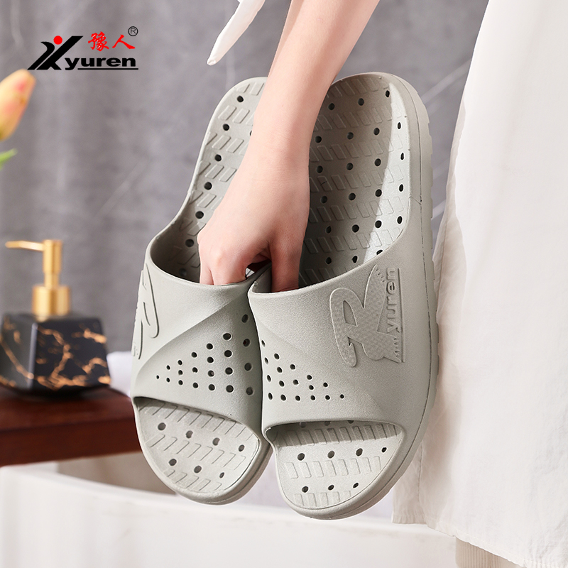 豫人男士卫生间浴室防滑速干镂空家居女酒店足浴漏洞美容院凉拖鞋