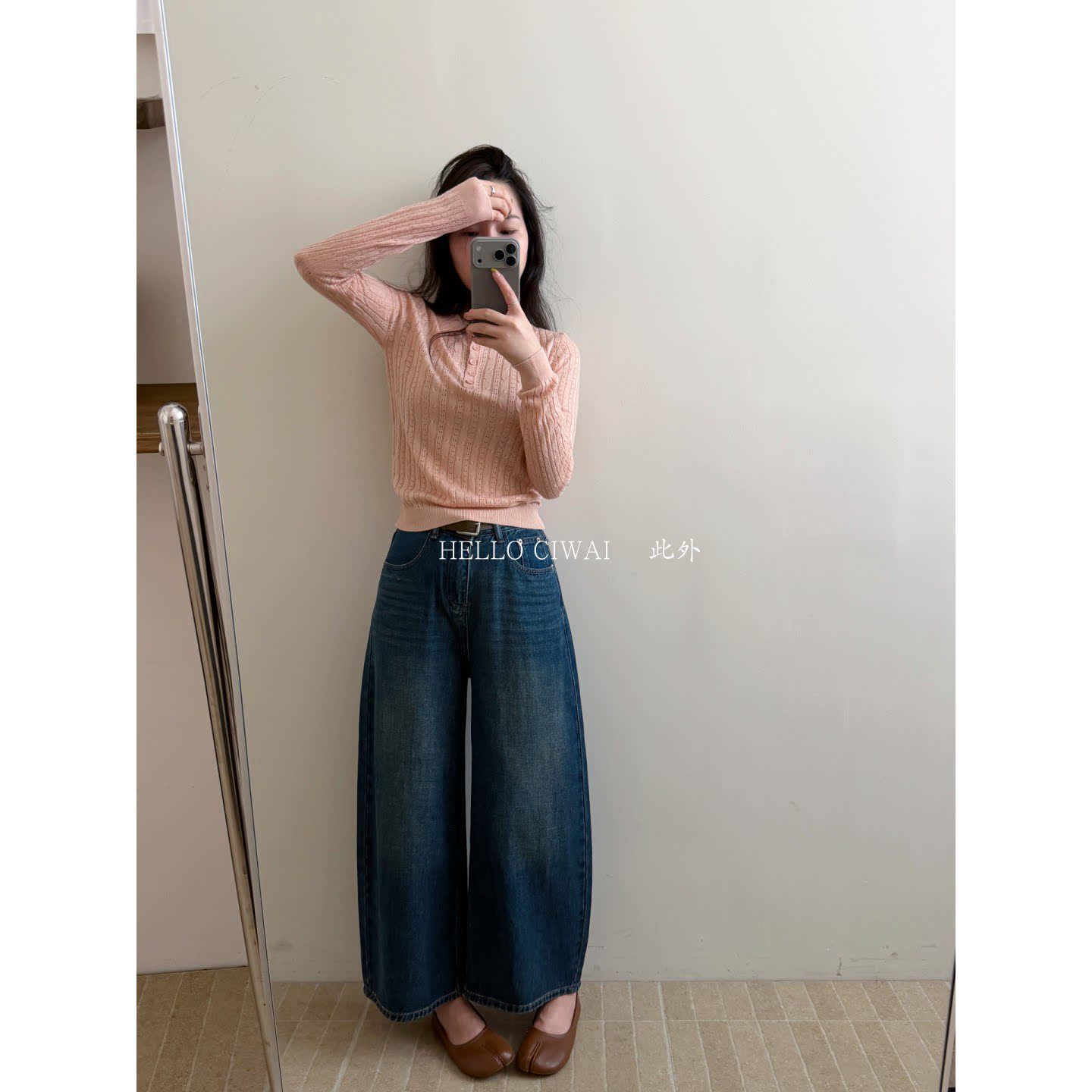 此外小个子深蓝色九分牛仔裤女图片