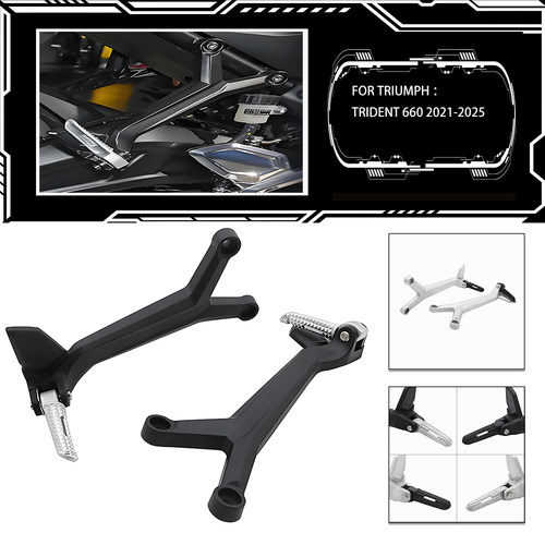 适用凯旋660 Trident660 三叉戟660 改装后脚踏支架 后乘客脚踏架