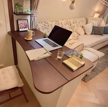 定制实木樱桃木榆木阳台墙垛子折叠台面板半墙吧台书桌面窗台板