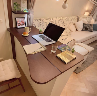 定制实木樱桃木榆木阳台墙垛子折叠台面板半墙吧台书桌面窗台板