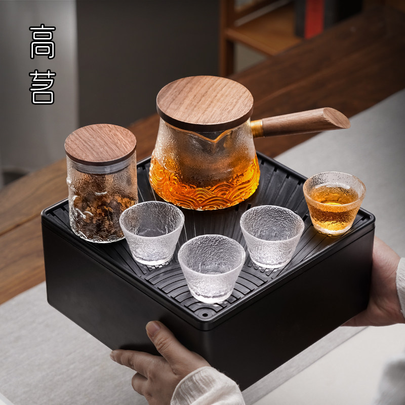 高档玻璃功夫茶具礼盒装待茶盘