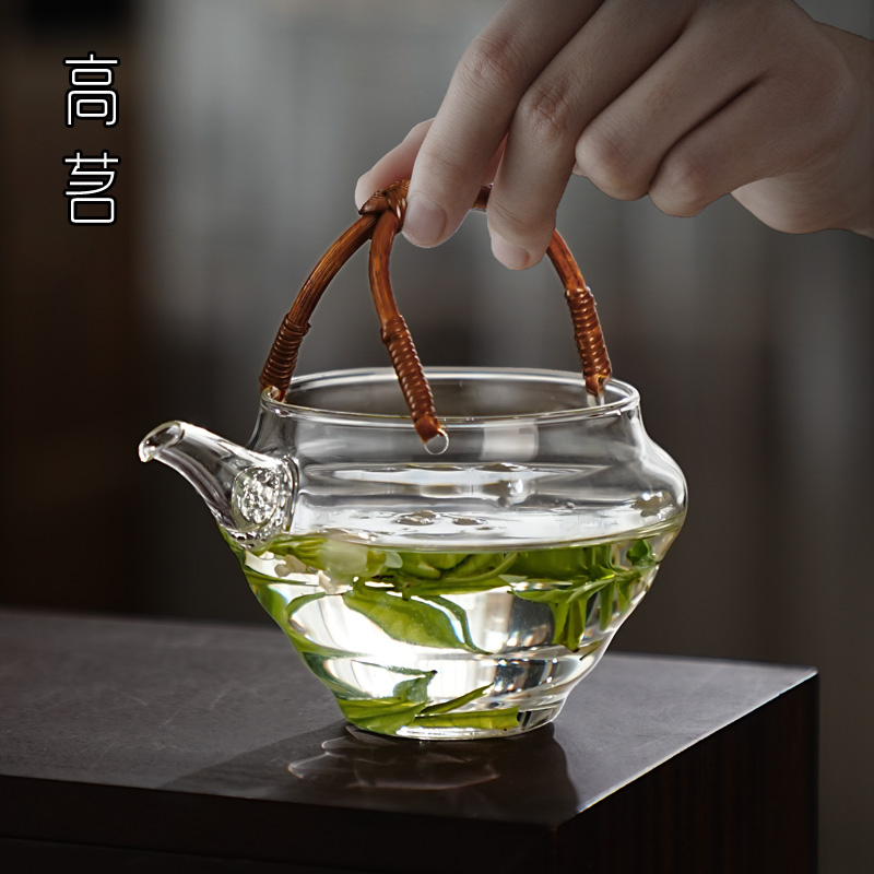 玻璃盖碗茶杯高档绿茶专用泡茶碗