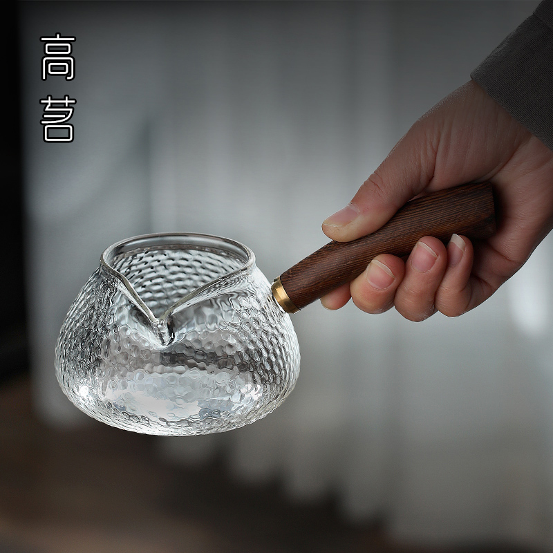 公道杯侧把耐热锤纹套装泡绿茶