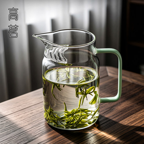 大容量月牙公道杯泡绿茶分茶器